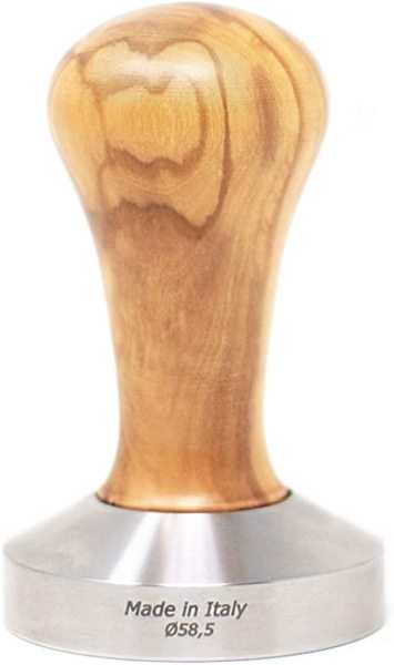 DVG Stainless Steel Coffee Tamper (Olive Tree Handle)