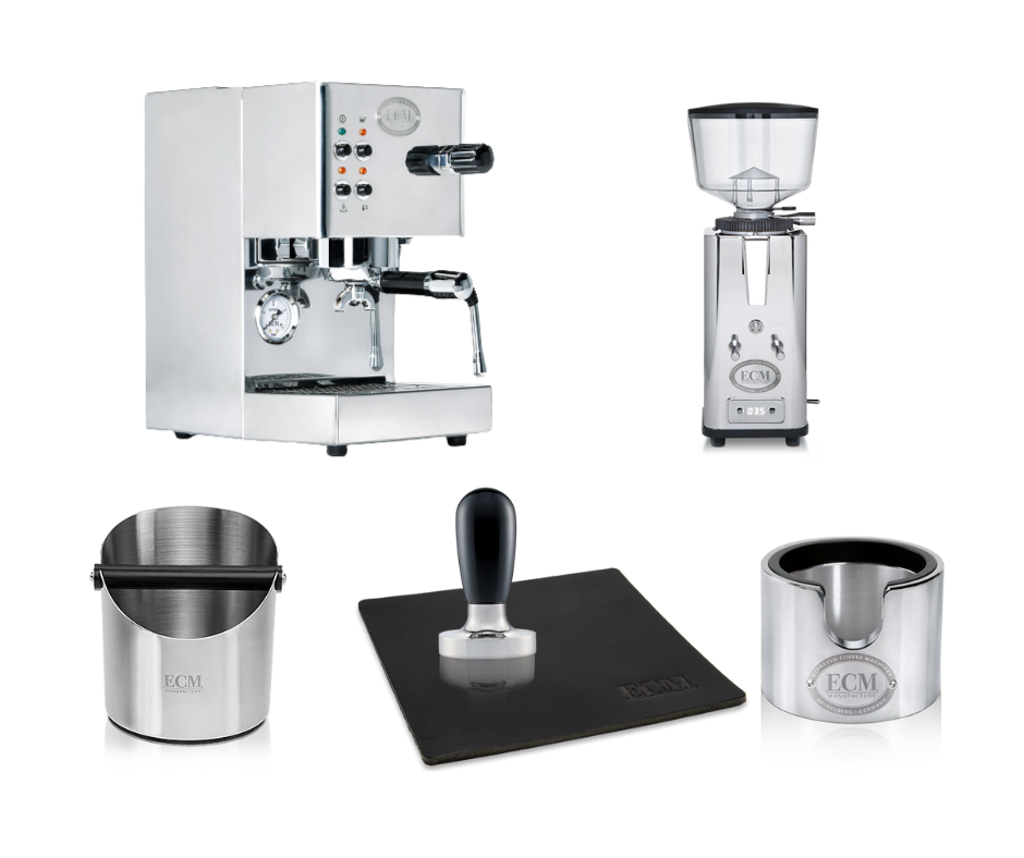 ECM Casa V, S-Auto grinder and Accessories Bundle